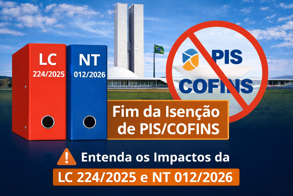 Leia mais sobre o artigo NT 012/2026 e LC 224/2025: Fim de benefícios de PIS e COFINS — impactos práticos para sua empresa