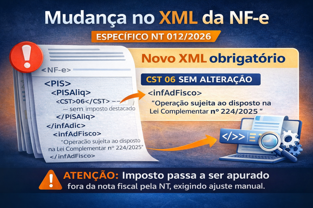 Leia mais sobre o artigo O que muda na NF-e e no XML com a NT 012/2026