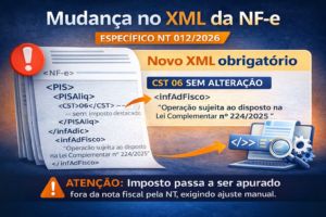 Leia mais sobre o artigo O que muda na NF-e e no XML com a NT 012/2026